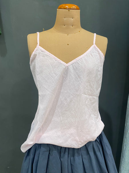Metta Melbourne Imogen camisole in pale pink on a mannequin