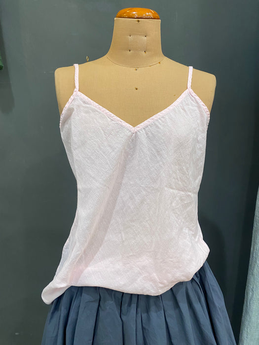 Metta Melbourne Imogen camisole in pale pink on a mannequin