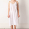 Metta Melbourne Imogen cotton voile slip in antique white, worn