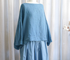 Metta Melbourne Sailor linen top in washed denim on a mannequin