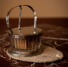 Muskhane pebble pastille felt coaster in light stone