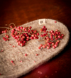 Muskhane Plato felt tray, small, in light stone