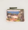 Nancybird zip card purse with flannel landscape print of coast and bush