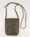 Nancybird Louanne leather crossbody pouch bag in agave green