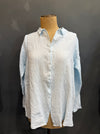 Pomme long sleeve linen shirt Natsu in summer sky blue, alternate view