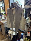 Purlgurl hand knitted hooded scarf in grey