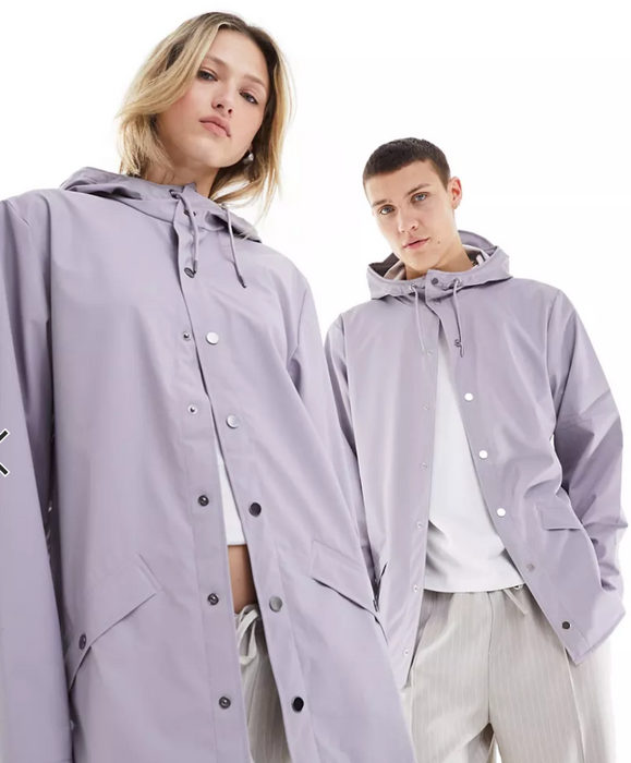 Rains long rain jacket, alternate view