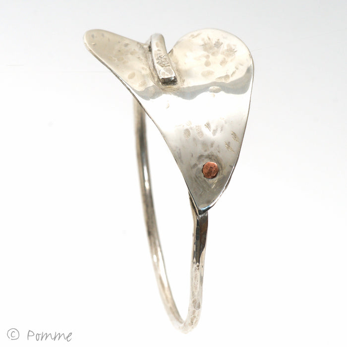 Silver 'saddle' bangle