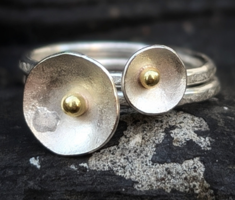 Shimara Carlow double lunar ring, alternate view