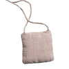 Sophie Digard tapestry crocheted pouch necklace in soft pink taupe