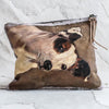 Swarm canvas zip clutch in Terrier, vintage painting of a terrier dog