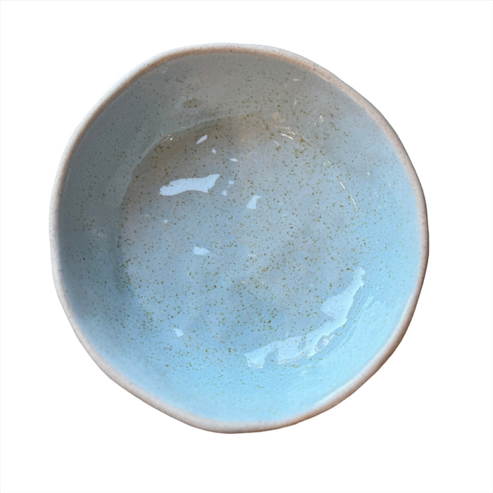 The Captains Table glazed pinch pots in duck egg