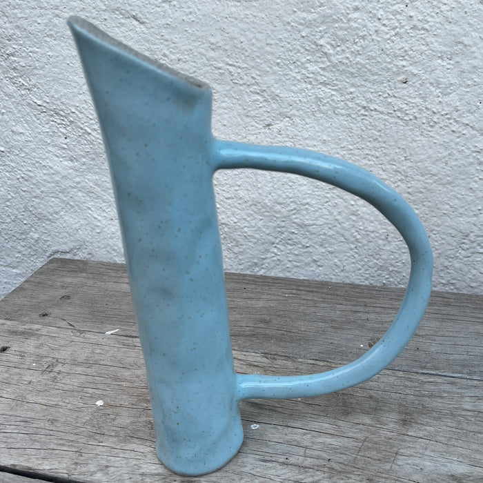 The Captains Table tall wonky bud vase in pale blue