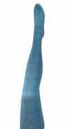 Tightology Pine organic cotton tights in blue with tonal diamond pattern