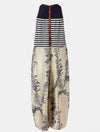 Traces of Me Poppy silk jumpsuit with navy stripe top and botanical print, front