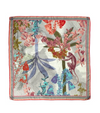 Traces of Me silk square scarf in a pink and multicolour floral print