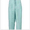 Traces of Me Still silk trousers in aqua, front view