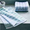 Ukiverse gauze washcloth in forest double stripe on white