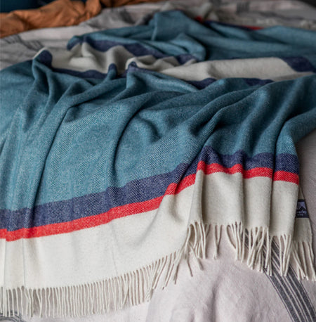 Waverley Mills Riviera wool throw in mari