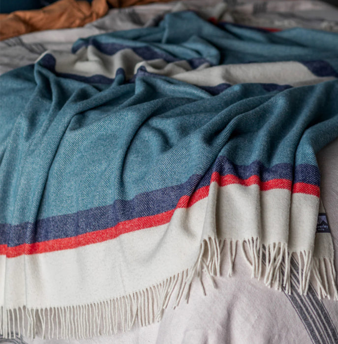 Waverley Mills Riviera wool throw in mari