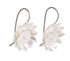 Yuko Fujita Day silver sunflower hook earrings, alternate view