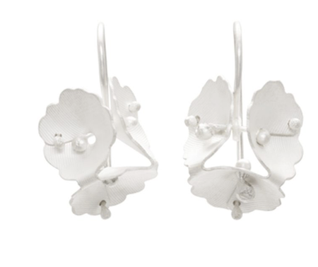 Yuko Fujita Forget-me-not silver earrings