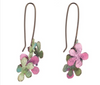 Yuko Fujita Jasmine drop earrings in pink and green, alternate view