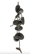 Yuko Fujita oxidised silver orchid drop earrings, alternate view