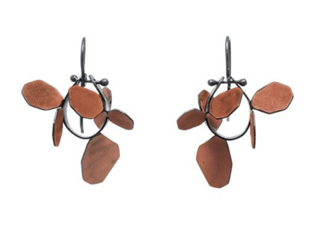 Yuko Fujita Wattle earrings in orange