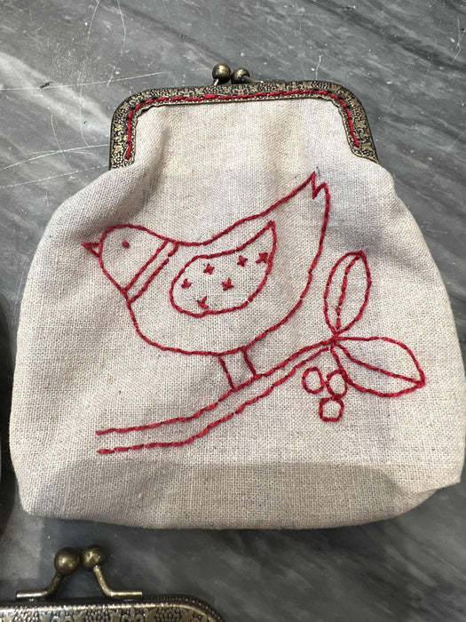 Vintage fabric cloth purse