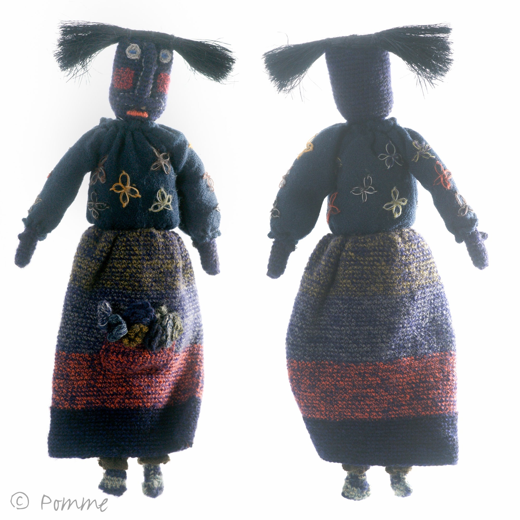 Hand stitched doll Pomme