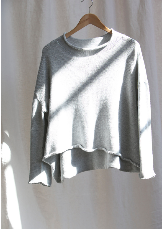 Roll neck cotton jumper