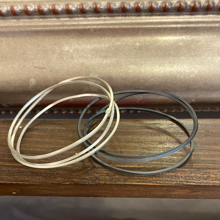 Silver coil bangle