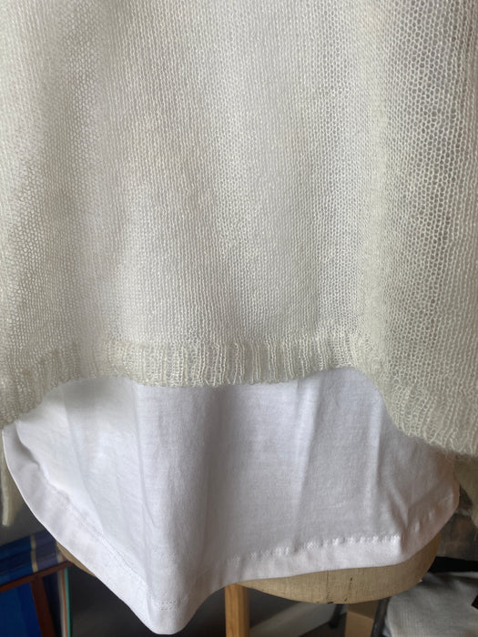 Cropped mohair v neck jumper | Luna