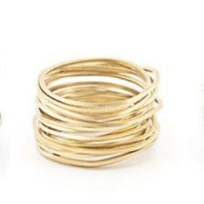 Gold coil ring