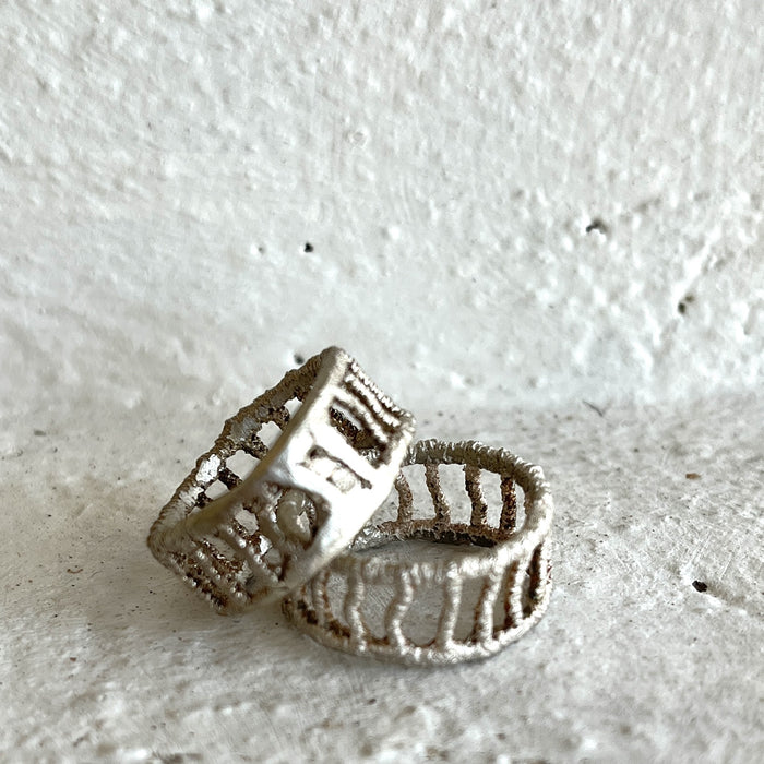 Ring silver ladder ring