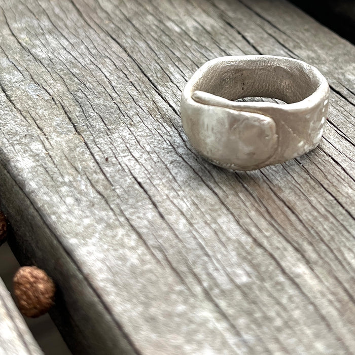 Chunky silver ring