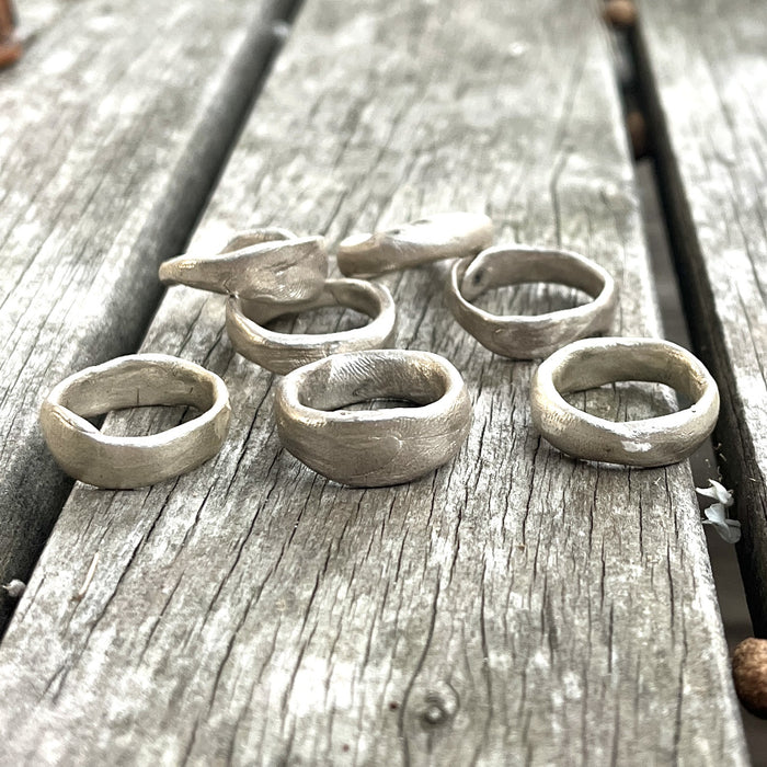 Silver chunky band (small)