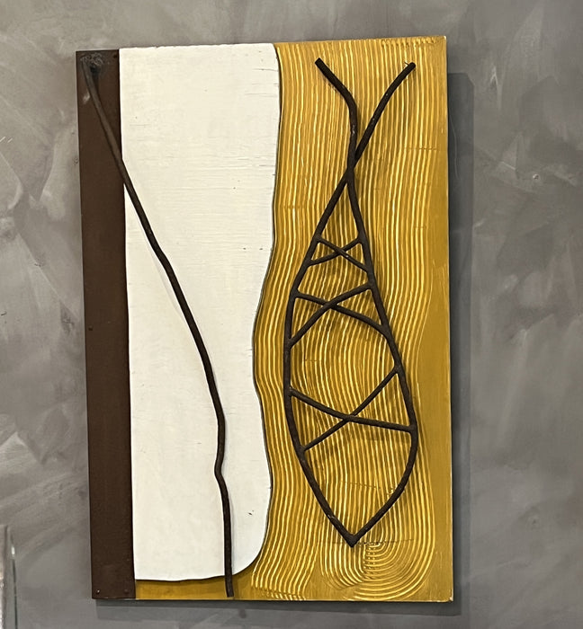 Tidal series in yellow ochre & white