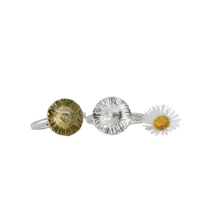 Brass seaside daisy ring