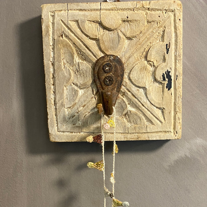 Wooden carved wall hooks