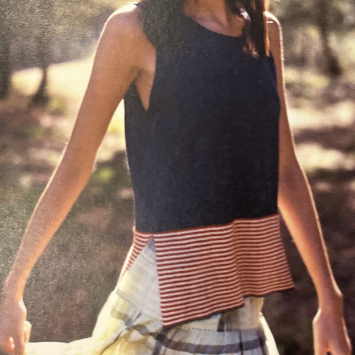 Knitwear sleeveless top | Free stripes mediterranea