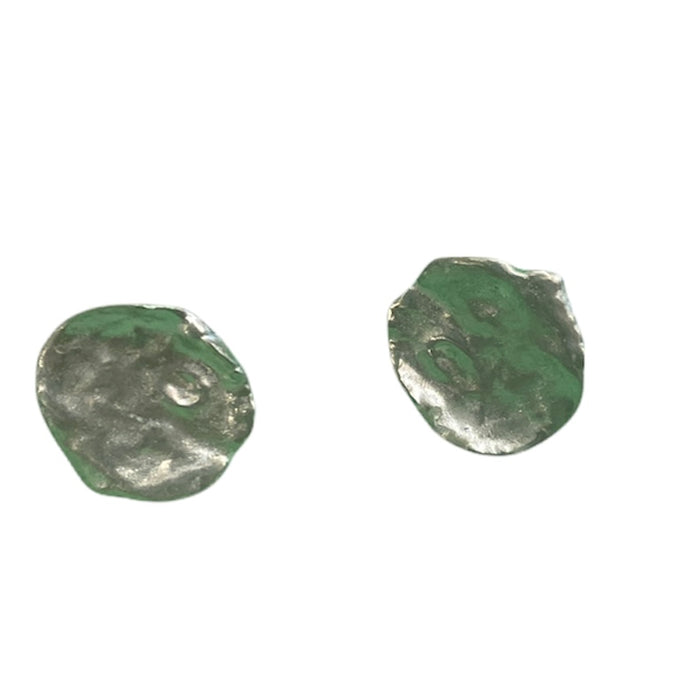 Silver keshi studs (large)