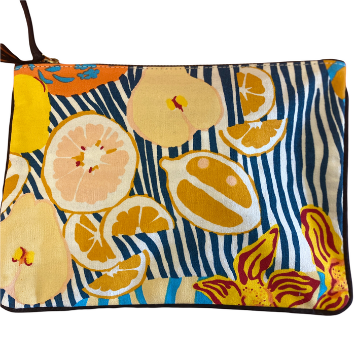Printed cotton pouch