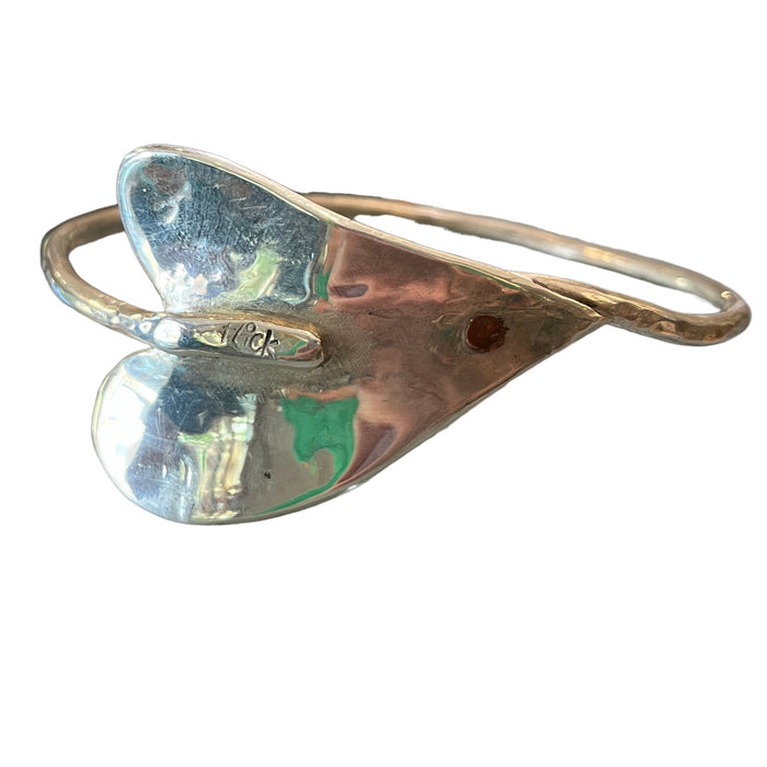 Silver 'saddle' bangle