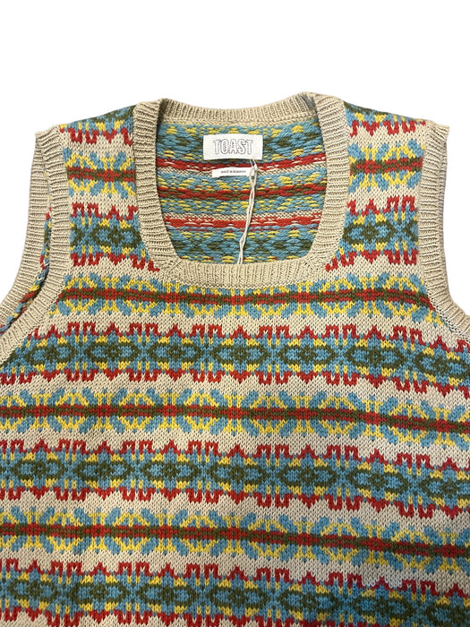 Fairisle cotton knit tank