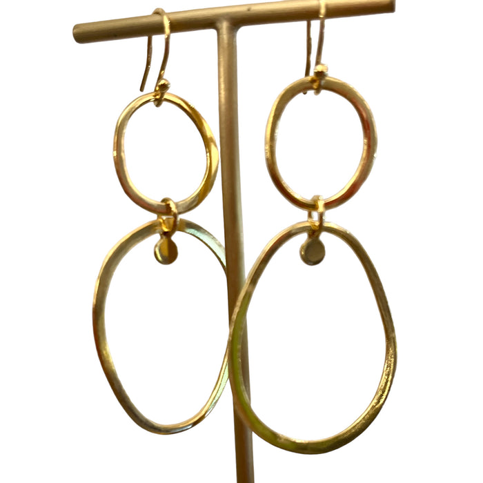 Susanita - double gold plated hoops with charm