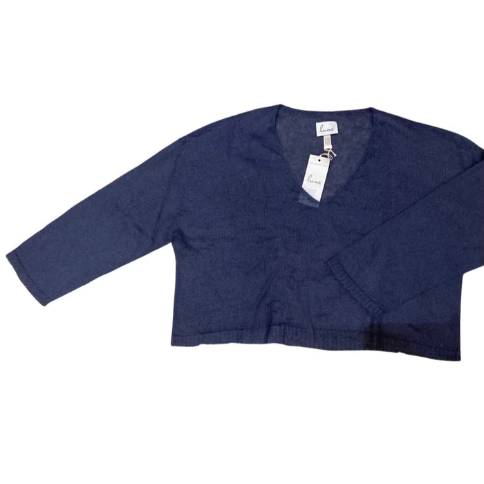 Cropped mohair v neck jumper | Luna