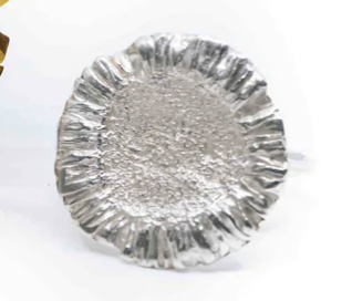 Silver paper daisy ring
