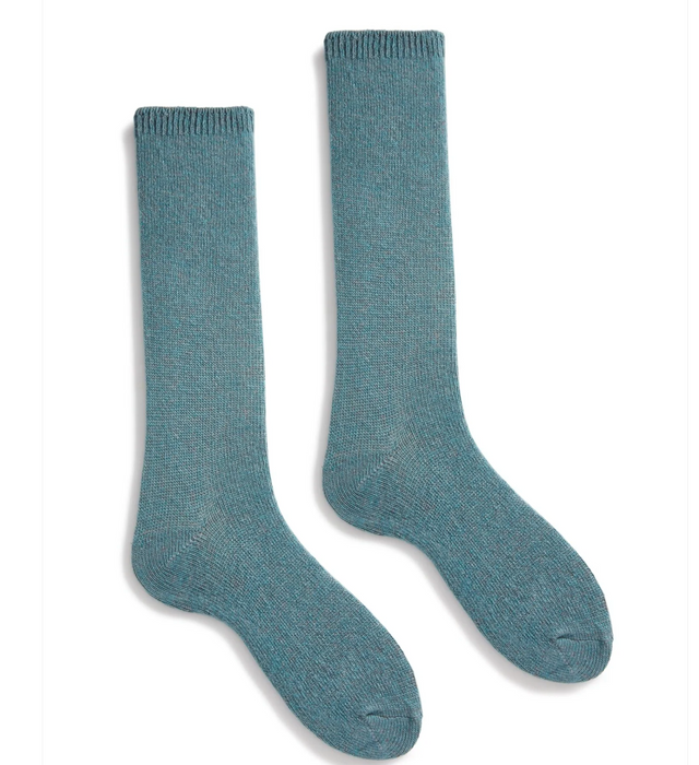 Cashmere honeycomb crew sock